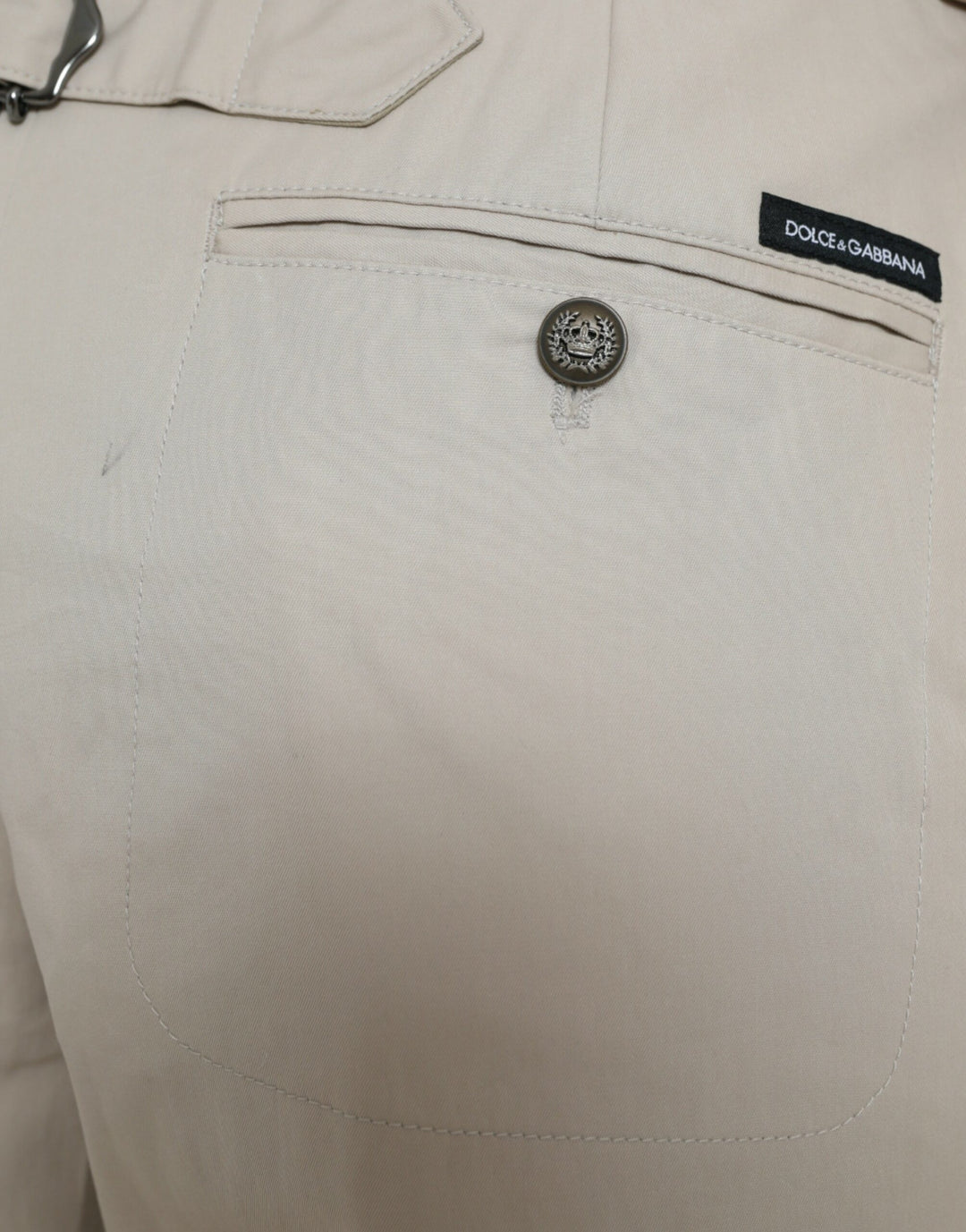 High-waisted, tapered fashion trousers - Beige