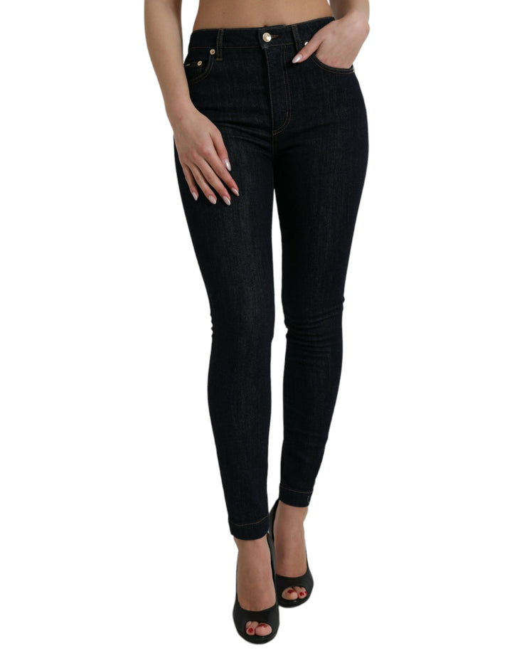 Slim mid-waist stretch denim jeans