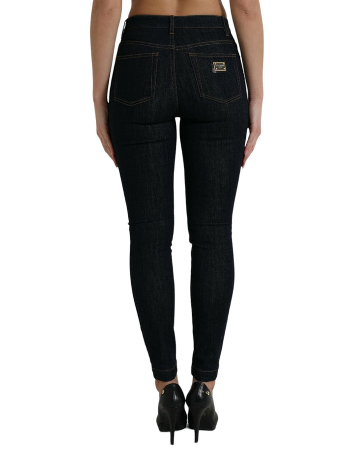 Slim mid-waist stretch denim jeans