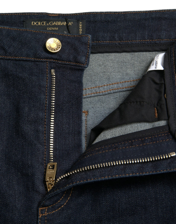 Slim mid-waist stretch denim jeans