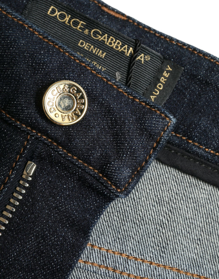 Slim mid-waist stretch denim jeans