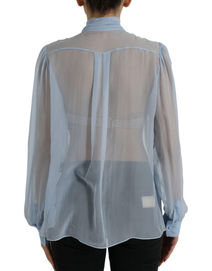 Elegant silk blouse with long sleeves