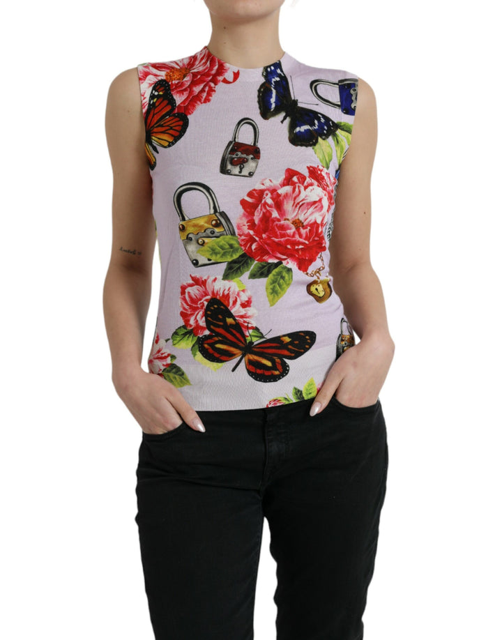Elegant tank top made from a cashmere-silk blend