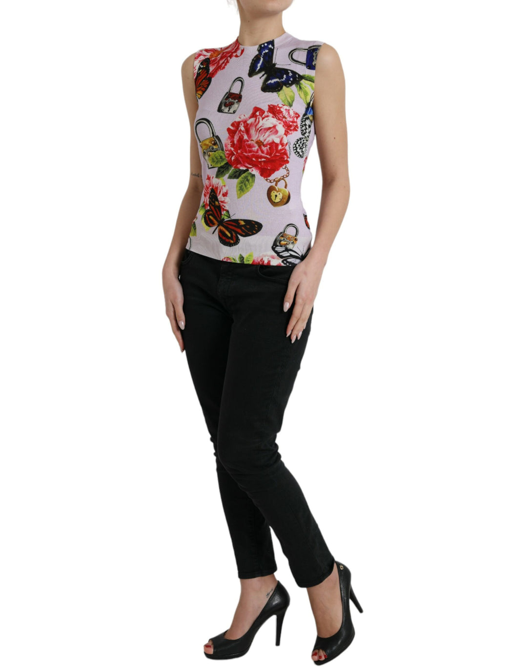 Elegant tank top made from a cashmere-silk blend