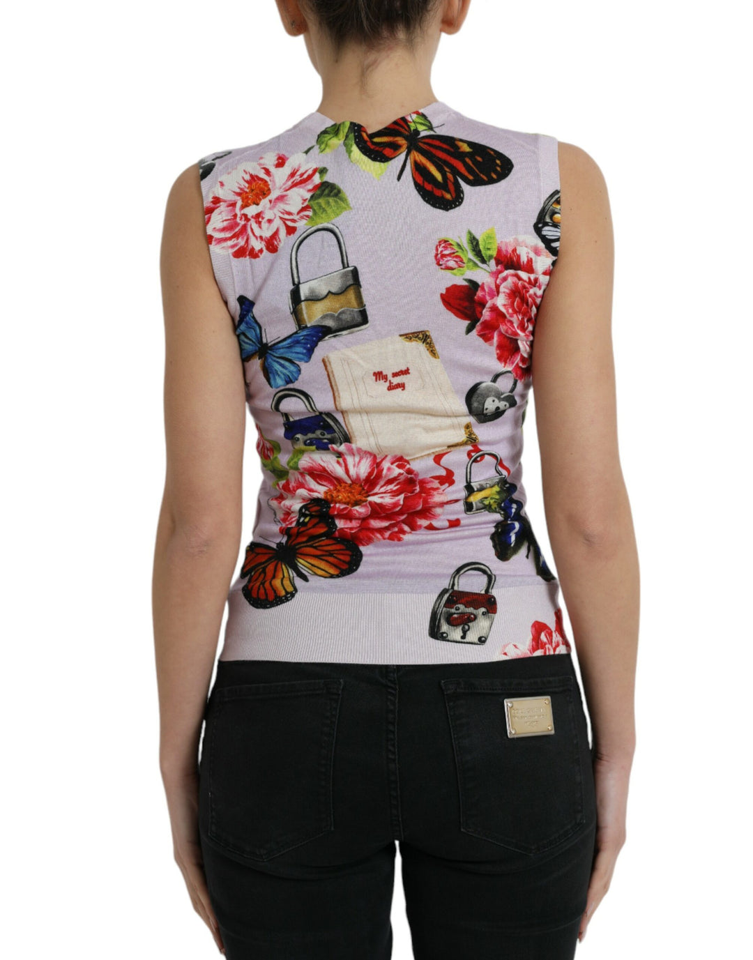 Elegant tank top made from a cashmere-silk blend