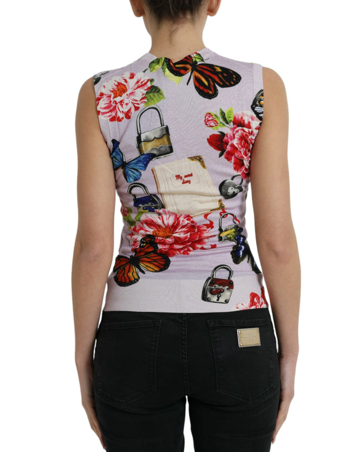 Elegant tank top made from a cashmere-silk blend
