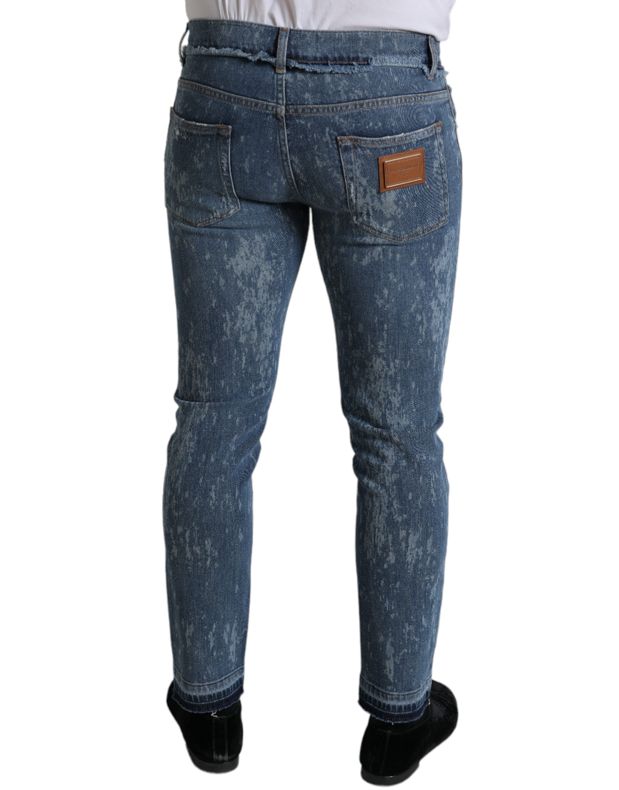 Chic blue skinny stretch denim jeans