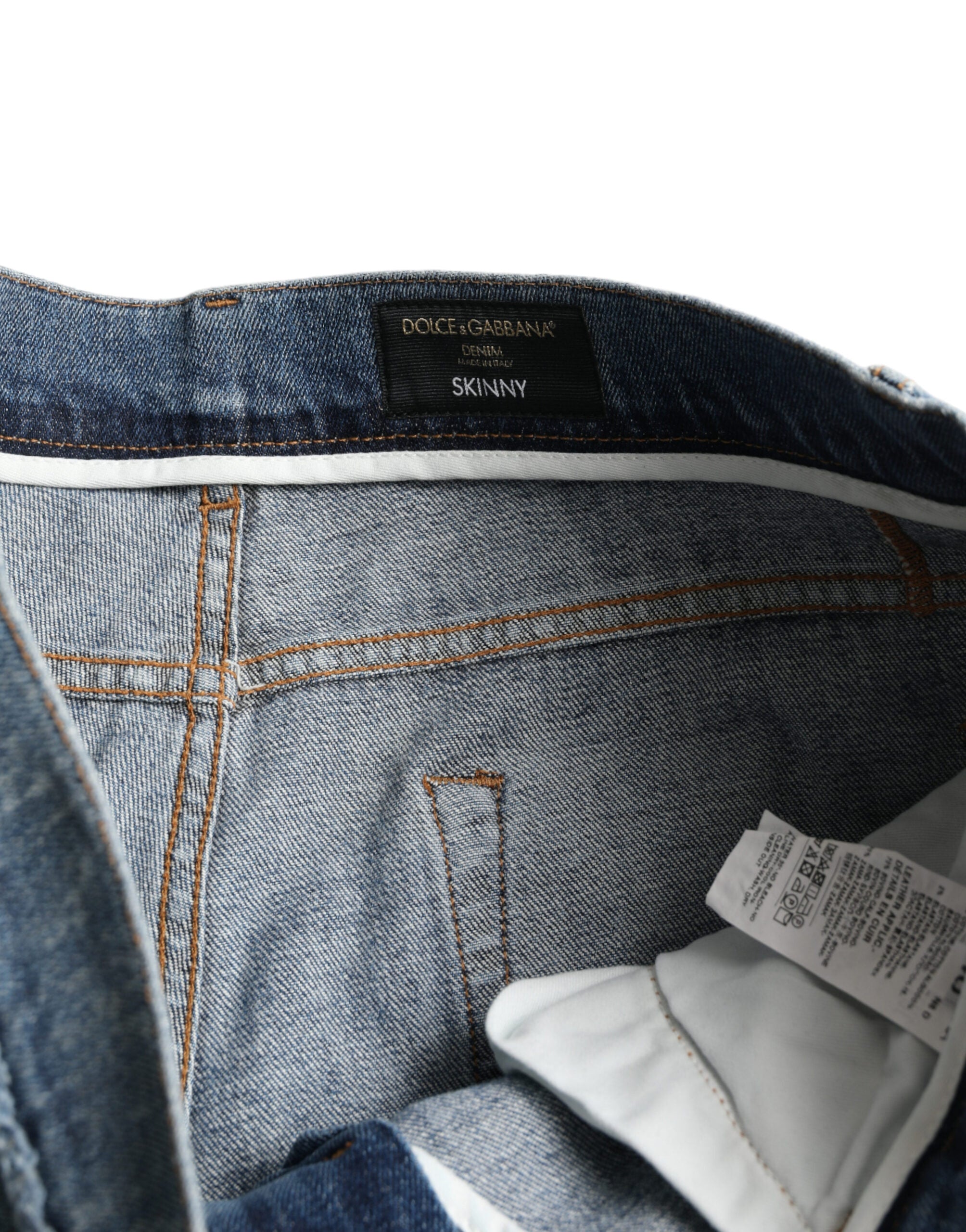 Chic blue skinny stretch denim jeans