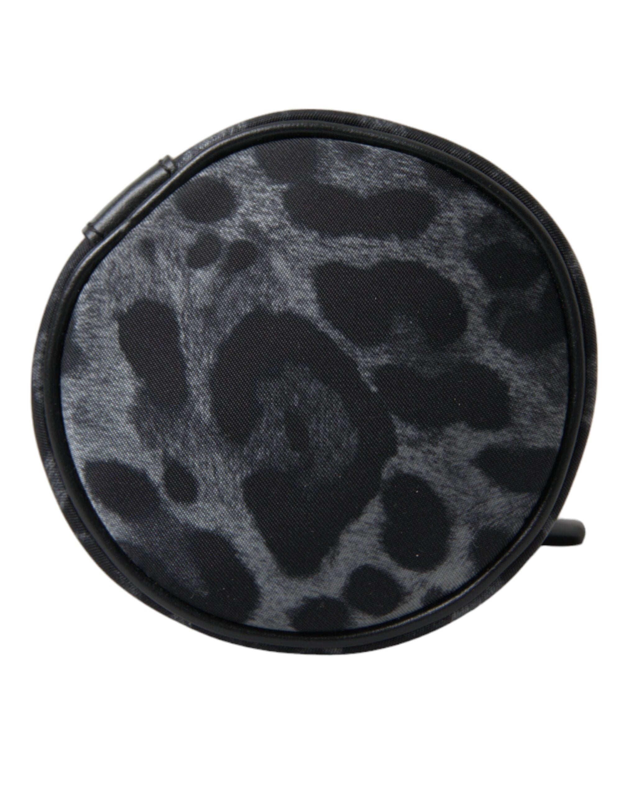 Chic round bottle holder with leopard print
