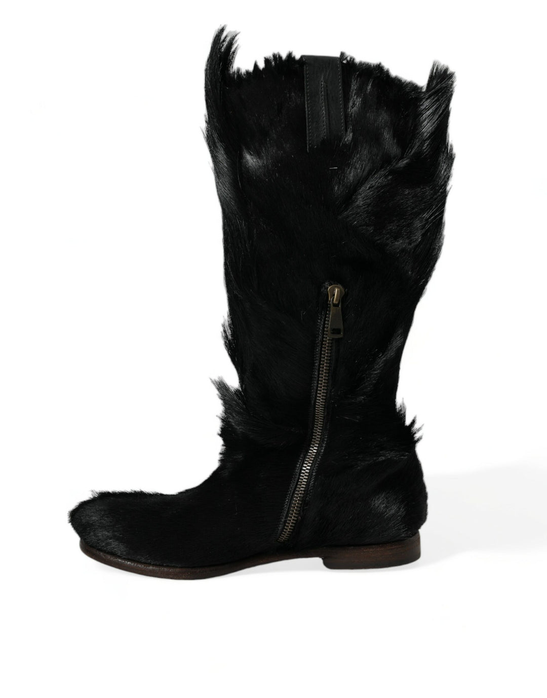 Dolce & Gabbana Opulente Gazelle Pelz Mid Calf Stiefel