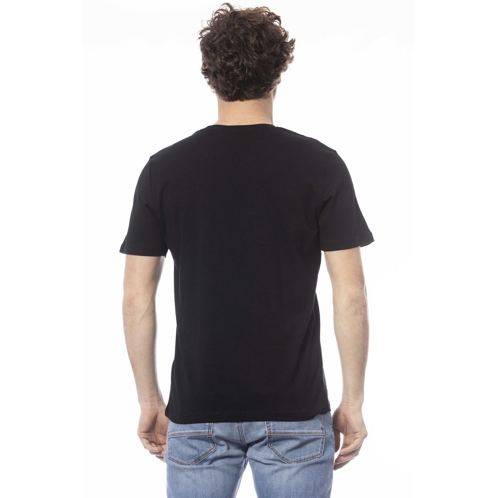 Schwarzes Baumwolle Männer T-Shirt