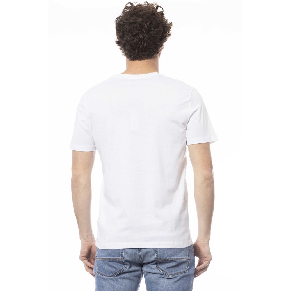 Weißes Baumwolle Männer T-Shirt
