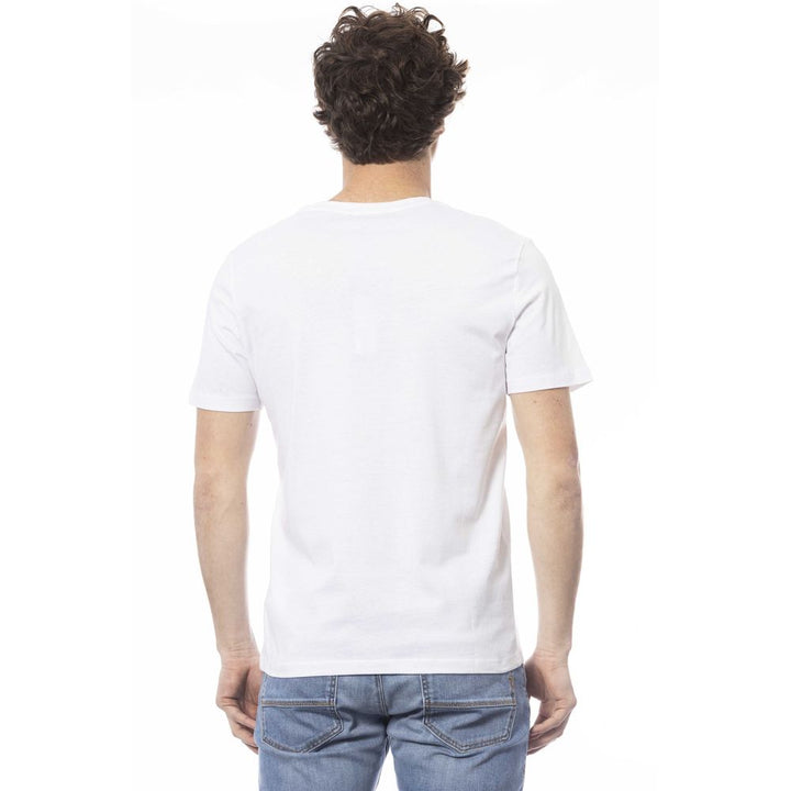 Weißes Baumwolle Männer T-Shirt