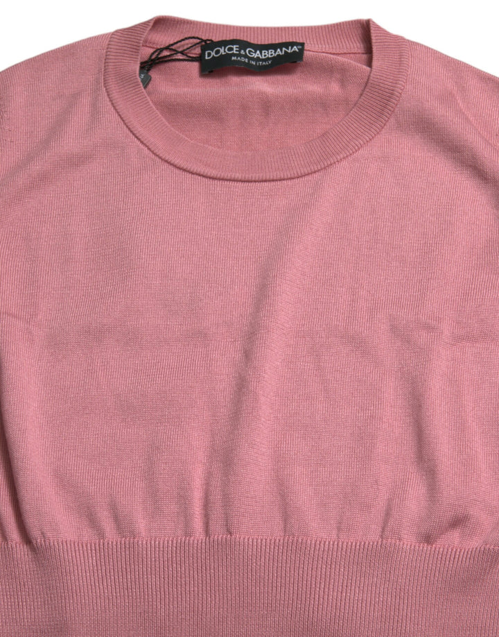 Elegant round neck silk tank top