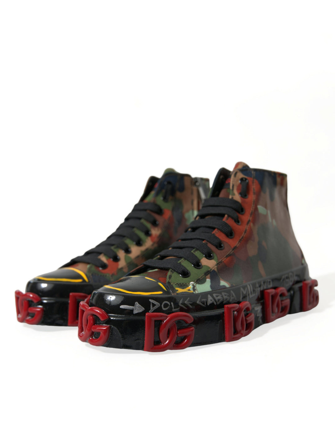 Dolce & Gabbana Mehrfarbige High-Top-Sneakers mit Luxus-Appeal