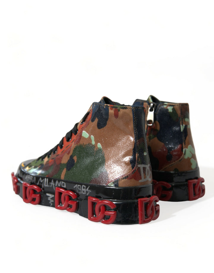 Dolce & Gabbana Mehrfarbige High-Top-Sneakers mit Luxus-Appeal