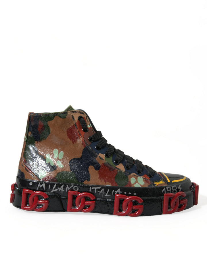 Dolce & Gabbana Mehrfarbige High-Top-Sneakers mit Luxus-Appeal