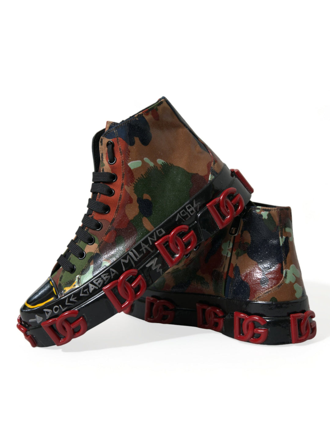 Dolce & Gabbana Mehrfarbige High-Top-Sneakers mit Luxus-Appeal