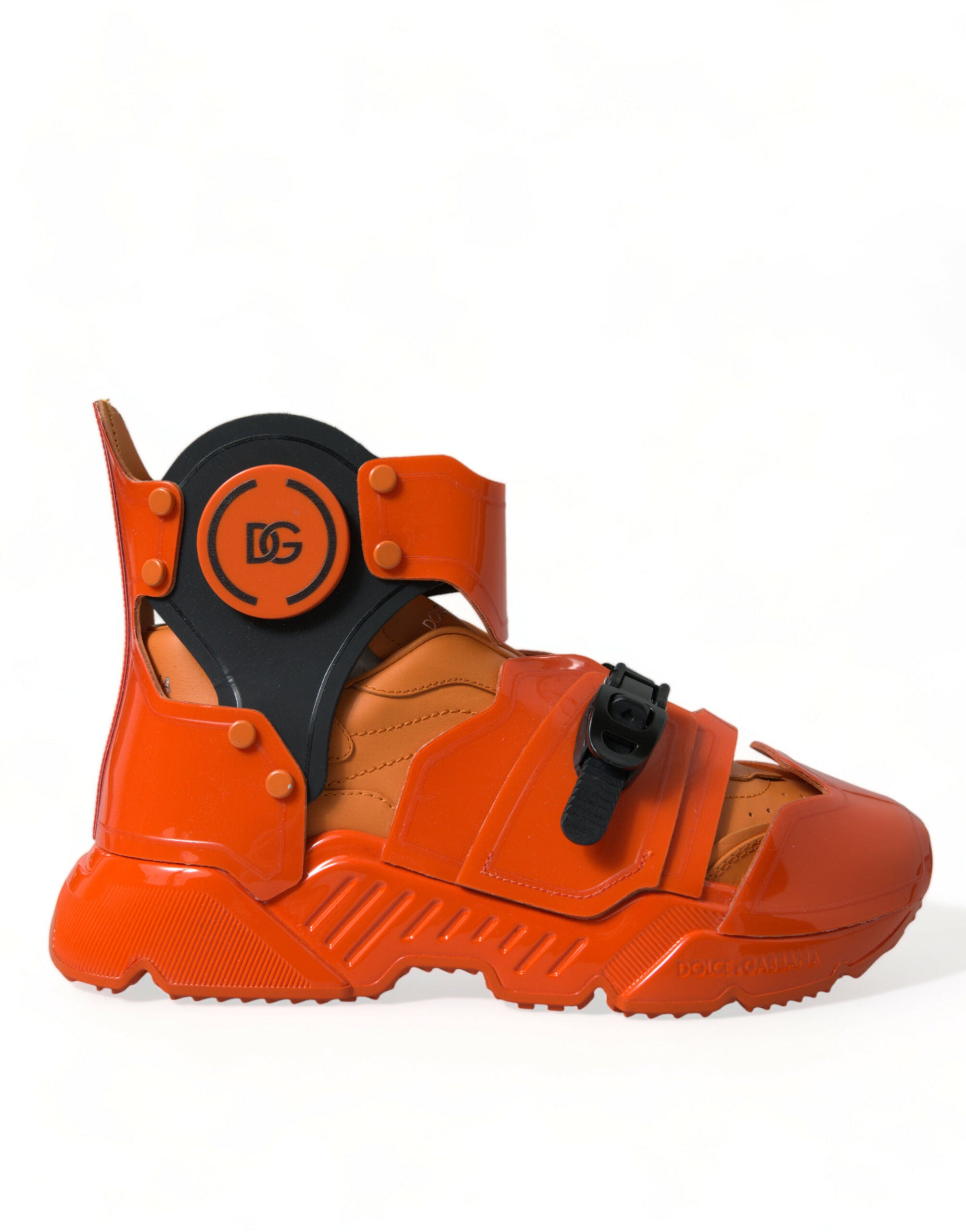 Orange airy high-top sneakers charm