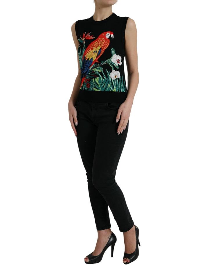 Elegantes Tank-Top mit Rundhalsausschnitt und Dschungelmuster