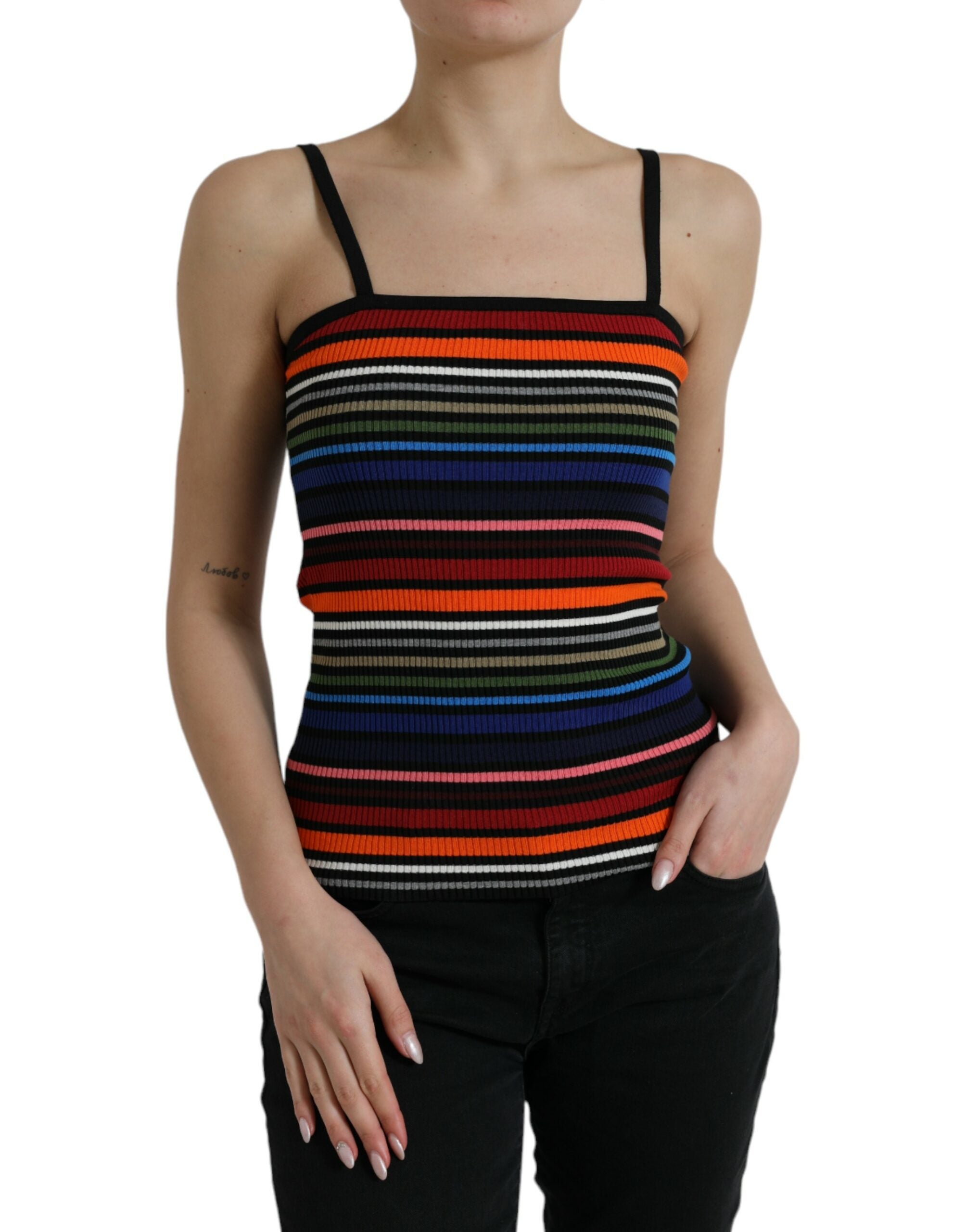 Chic striped spaghetti strap top