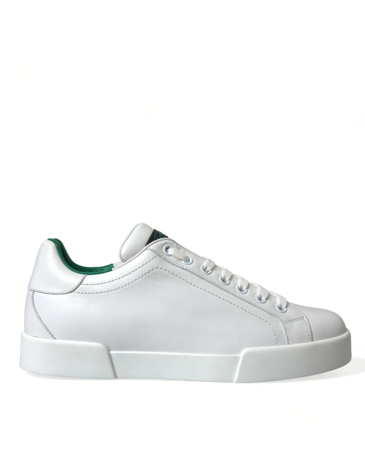 Weiß Grün Leder Portofino Turnschuhe Schuhe