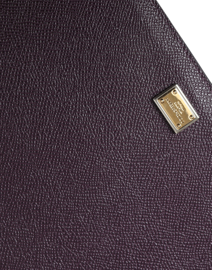 Dunkelbraun Leder Logo Plaque Abdeckung Hülle Tablette Fall