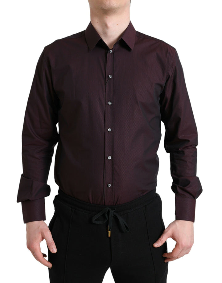 Elegant chestnut brown martini shirt