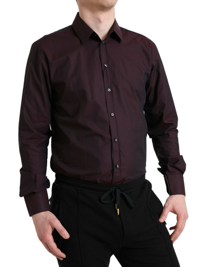 Elegant chestnut brown martini shirt