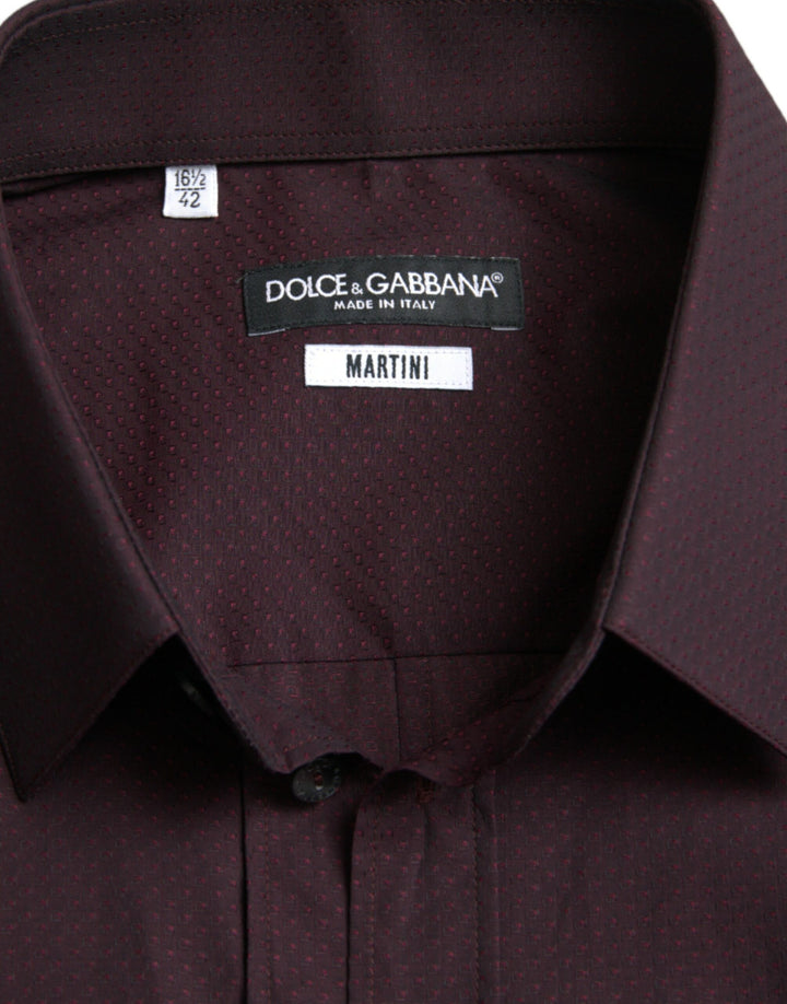 Elegant chestnut brown martini shirt