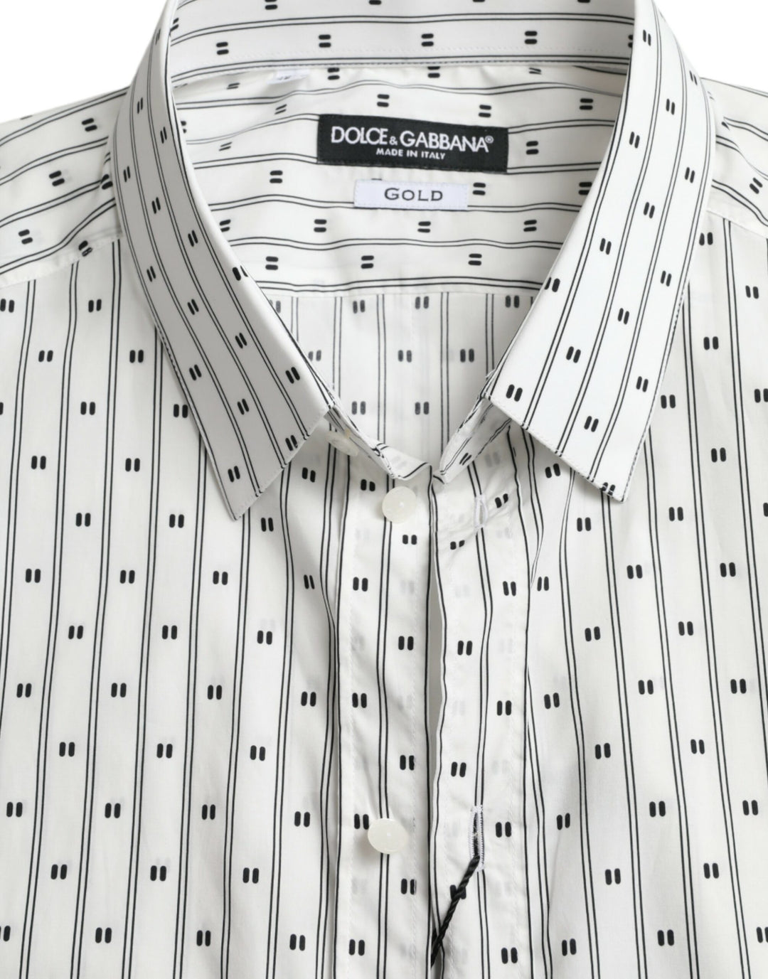 Elegant white slim fit cotton shirt