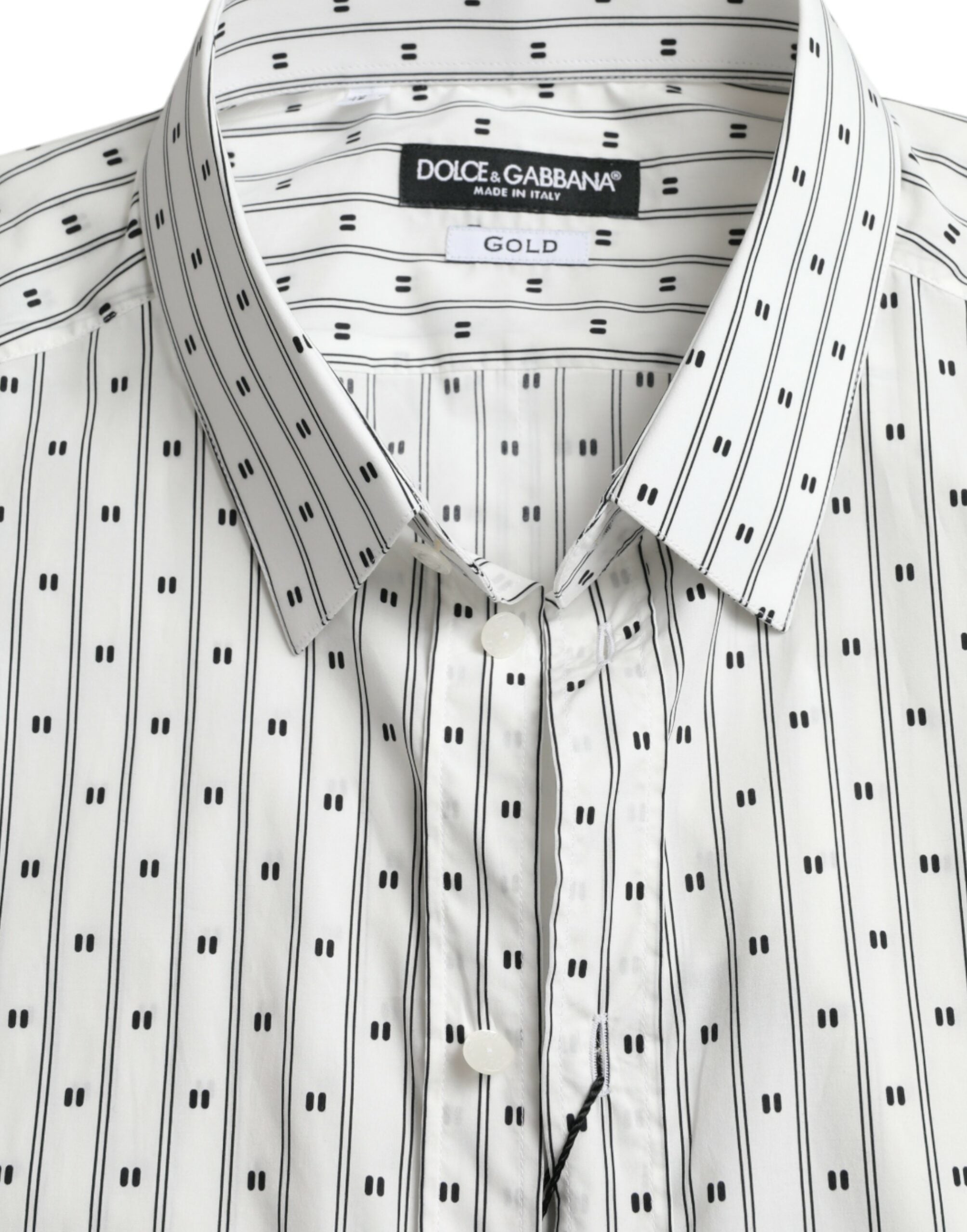 Elegant white slim fit cotton shirt