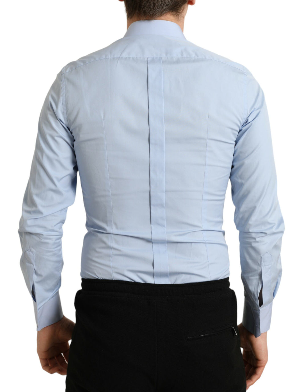 Elegant sky blue slim fit shirt