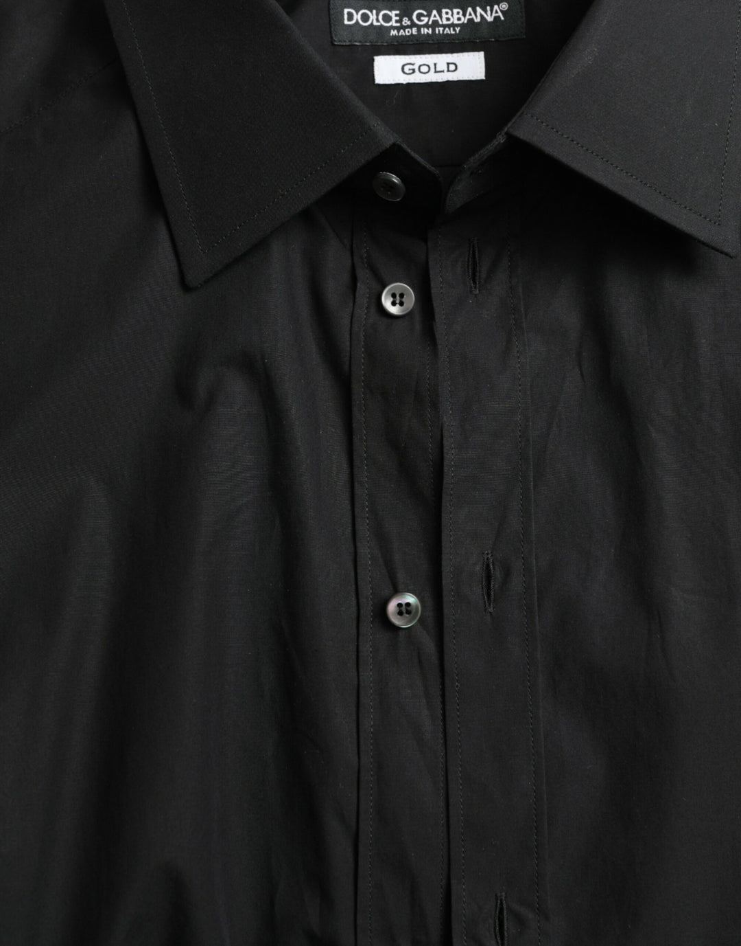 Elegant Black Slim Fit Italian Dress Shirt