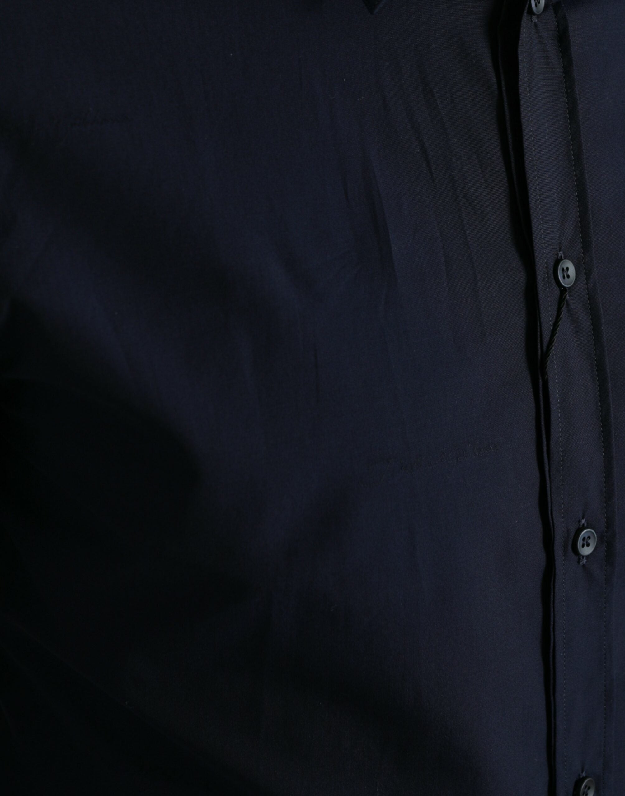 Elegant navy blue jacquard shirt