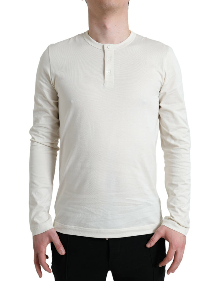 Elegant white cotton sweater