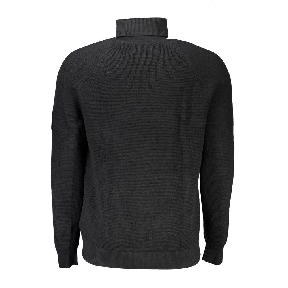 Calvin Klein Hochgeschlossener Wollpullover mit Logo-Applikation