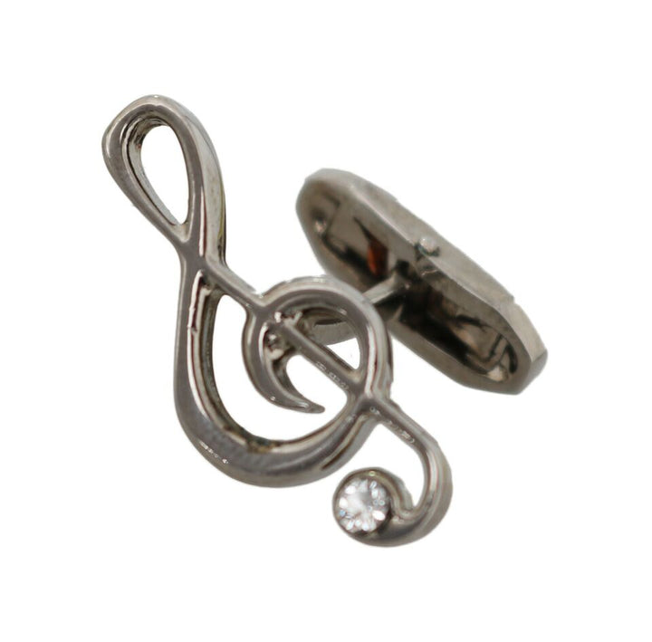 Elegant cufflinks silver treble clef