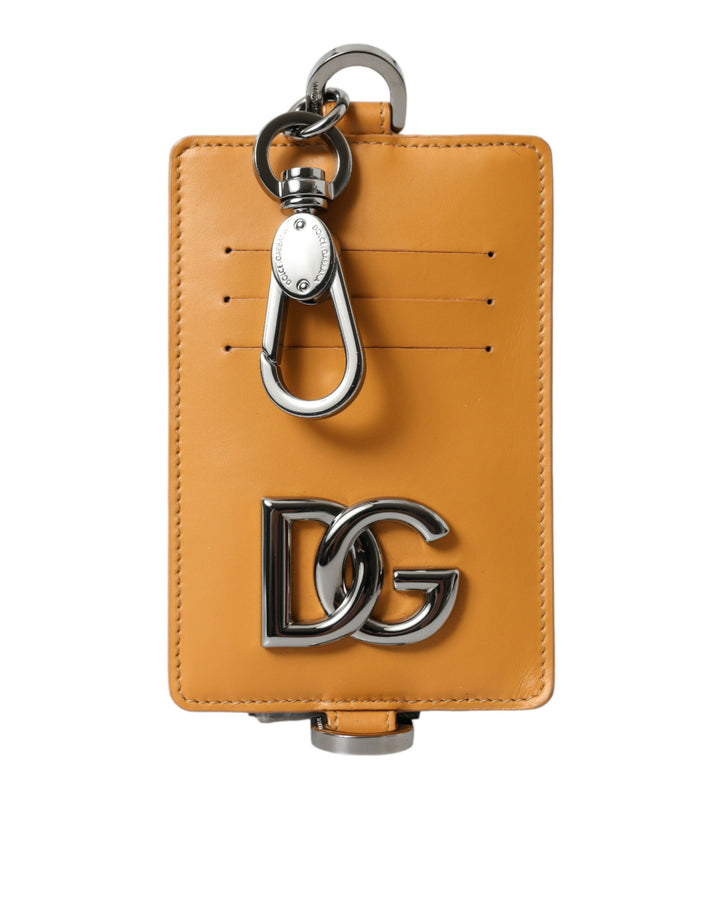 Orange Kalbsleder Kreditkartenhalter Clip On Brieftasche