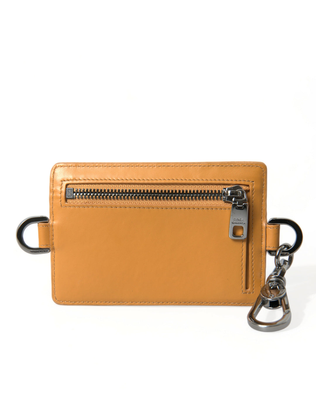 Orange Kalbsleder Kreditkartenhalter Clip On Brieftasche