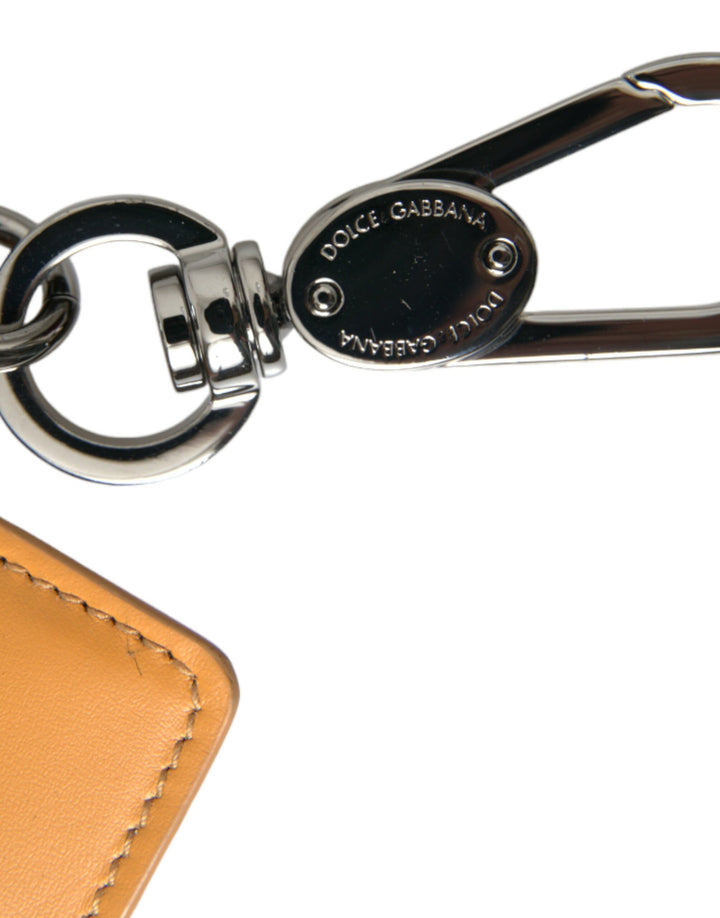 Orange Kalbsleder Kreditkartenhalter Clip On Brieftasche