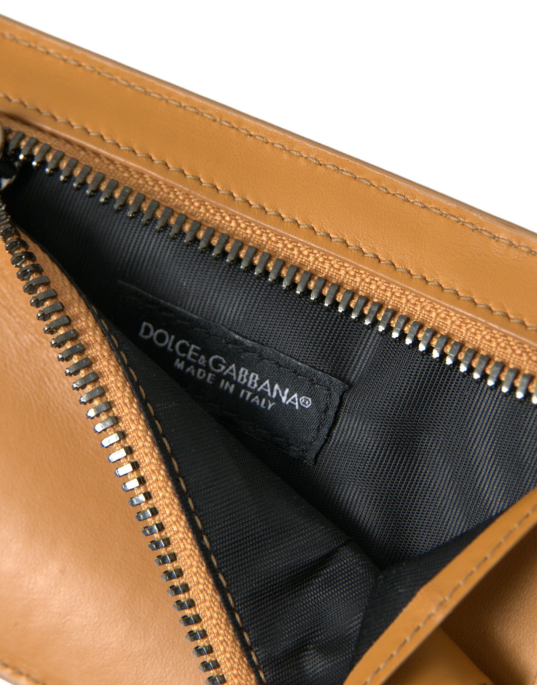 Orange Kalbsleder Kreditkartenhalter Clip On Brieftasche