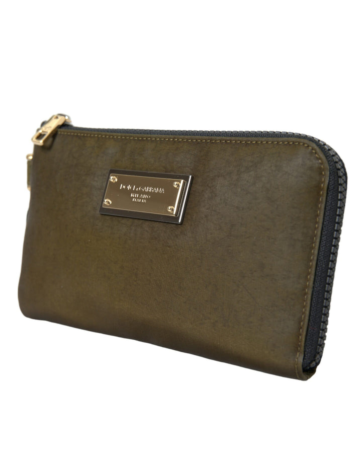 Dunkelgrünes Nylon Logo Multifunktionsset 2er Set Taschen