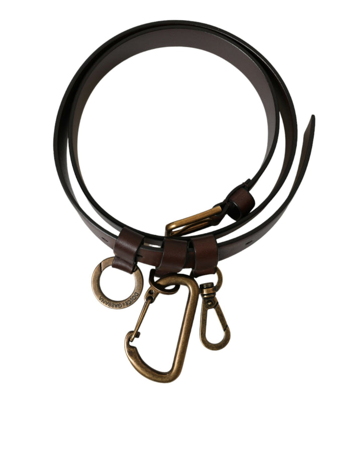 Elegant brown calfskin belt - timeless accessory