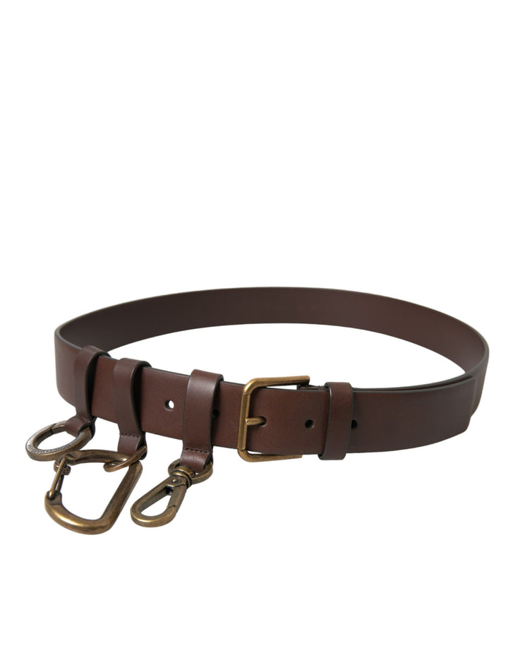 Elegant brown calfskin belt - timeless accessory