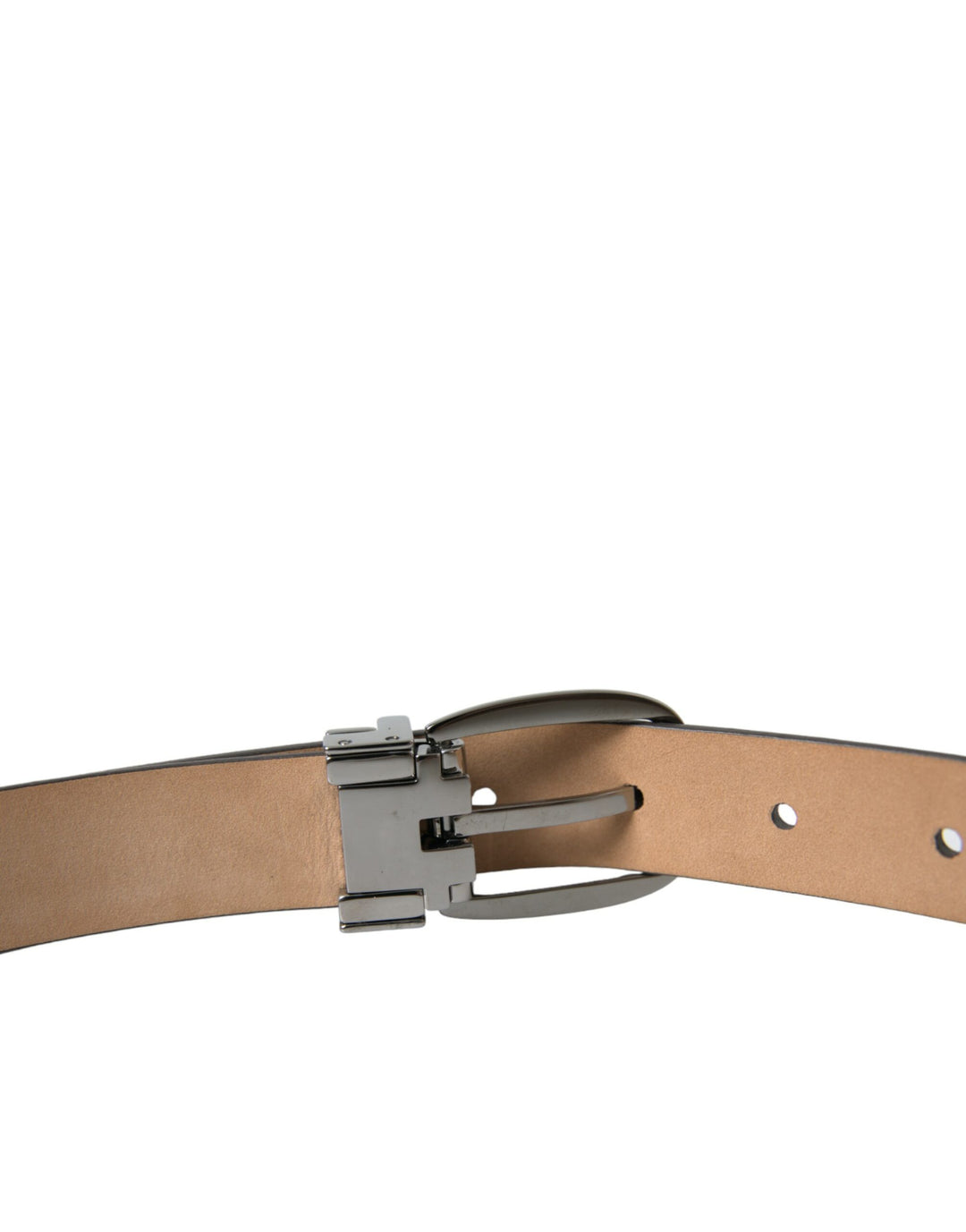 Elegant dark brown calfskin belt