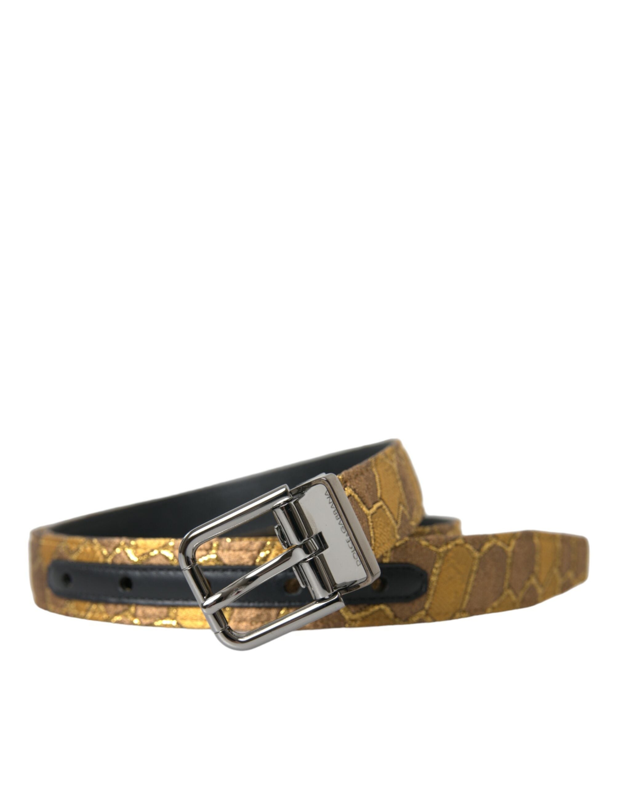 Elegant golden leather belt