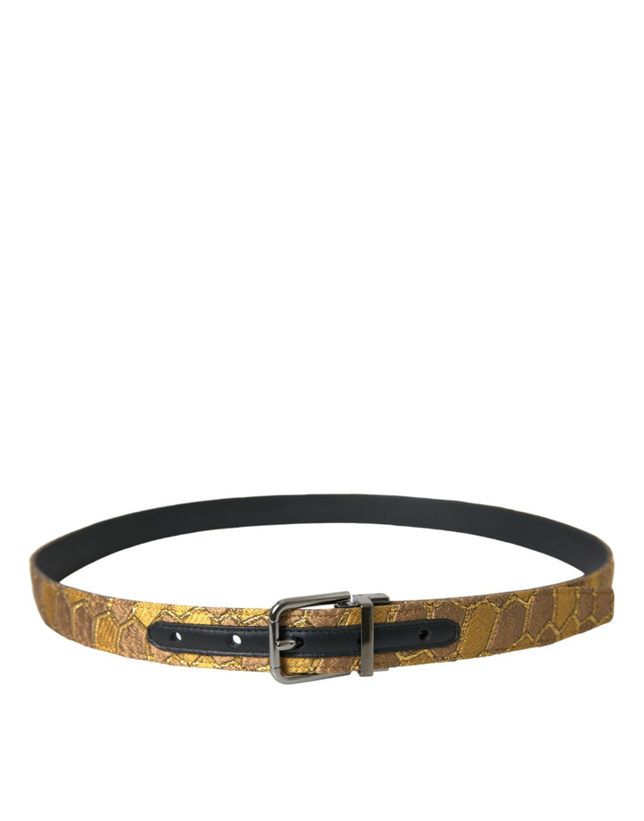 Elegant golden leather belt