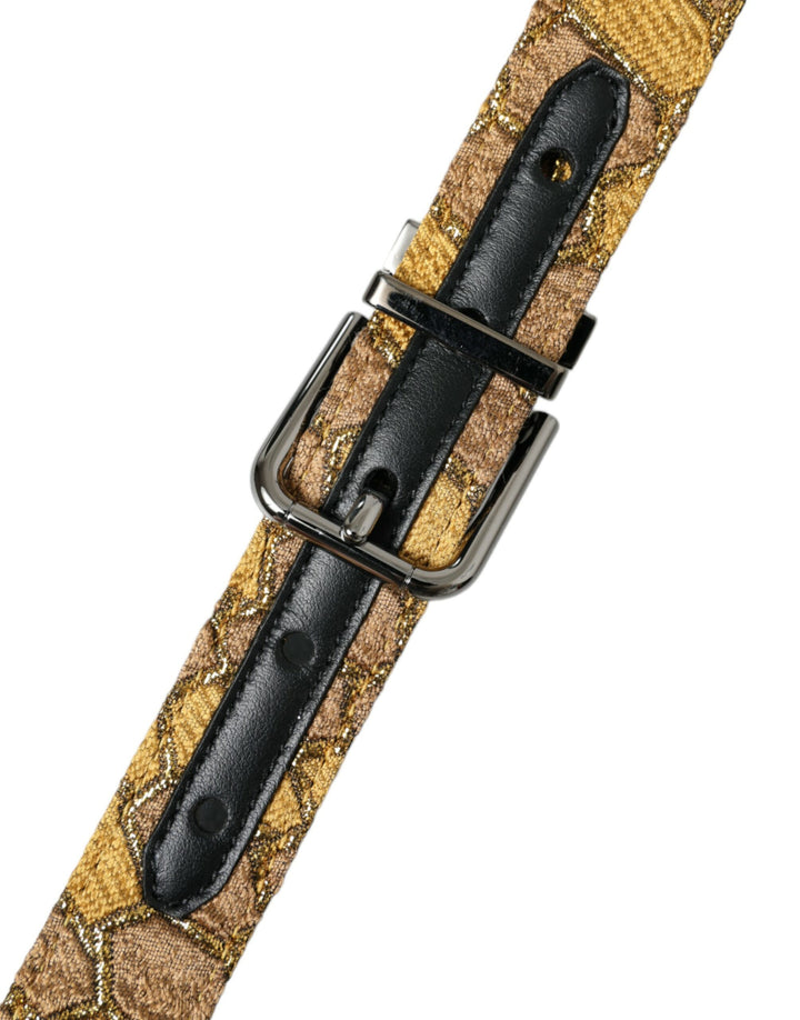 Elegant golden leather belt