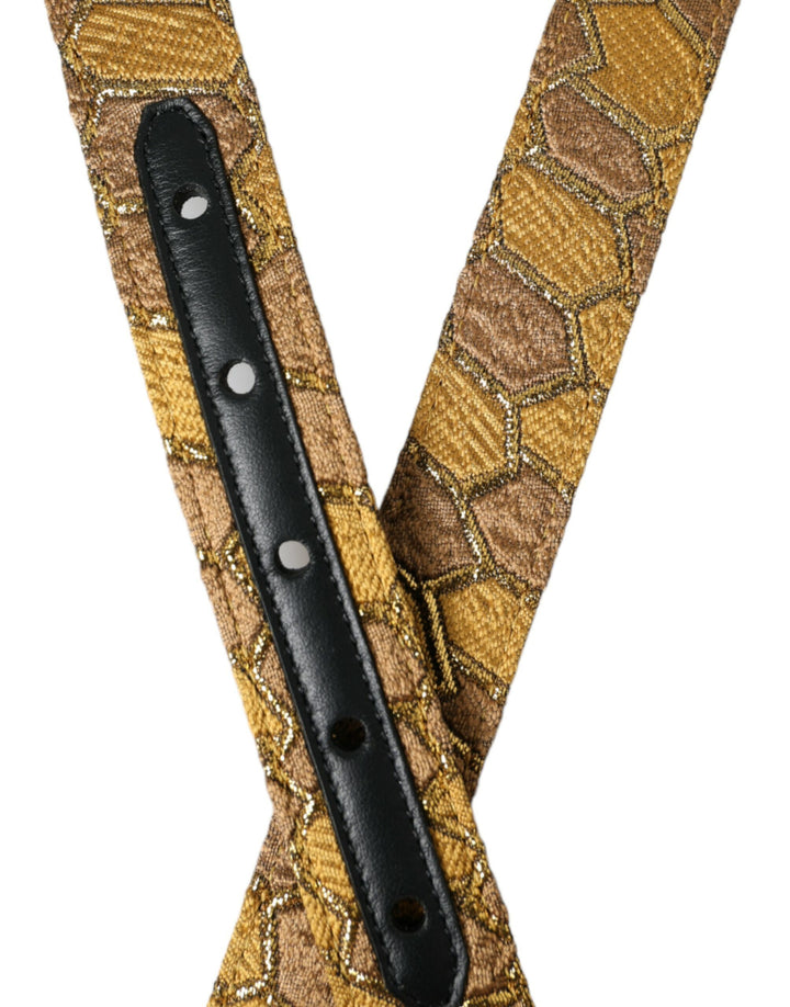 Elegant golden leather belt